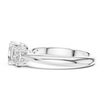 Gold Ring DDLR-044, Asscher center stone, White Gold, view 3