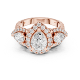 Gold Ring DDLR-298, Rose Gold, view 4