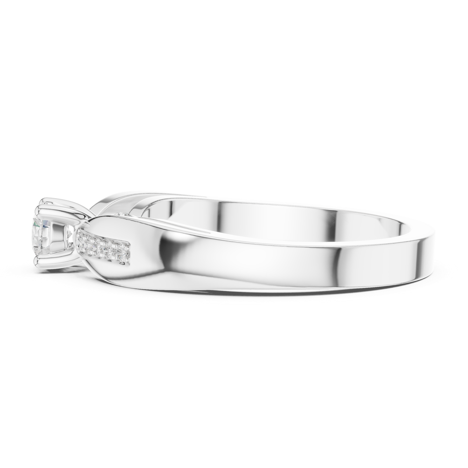 Gold Ring DDLR-839, White Gold, view 3