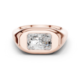 Gold Jewelry L36-4, Radiant center stone, Rose Gold
