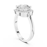Gold Ring DDLR-809, White Gold, view 1