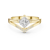 Gold Ring DDLR-477, Yellow Gold, view 4