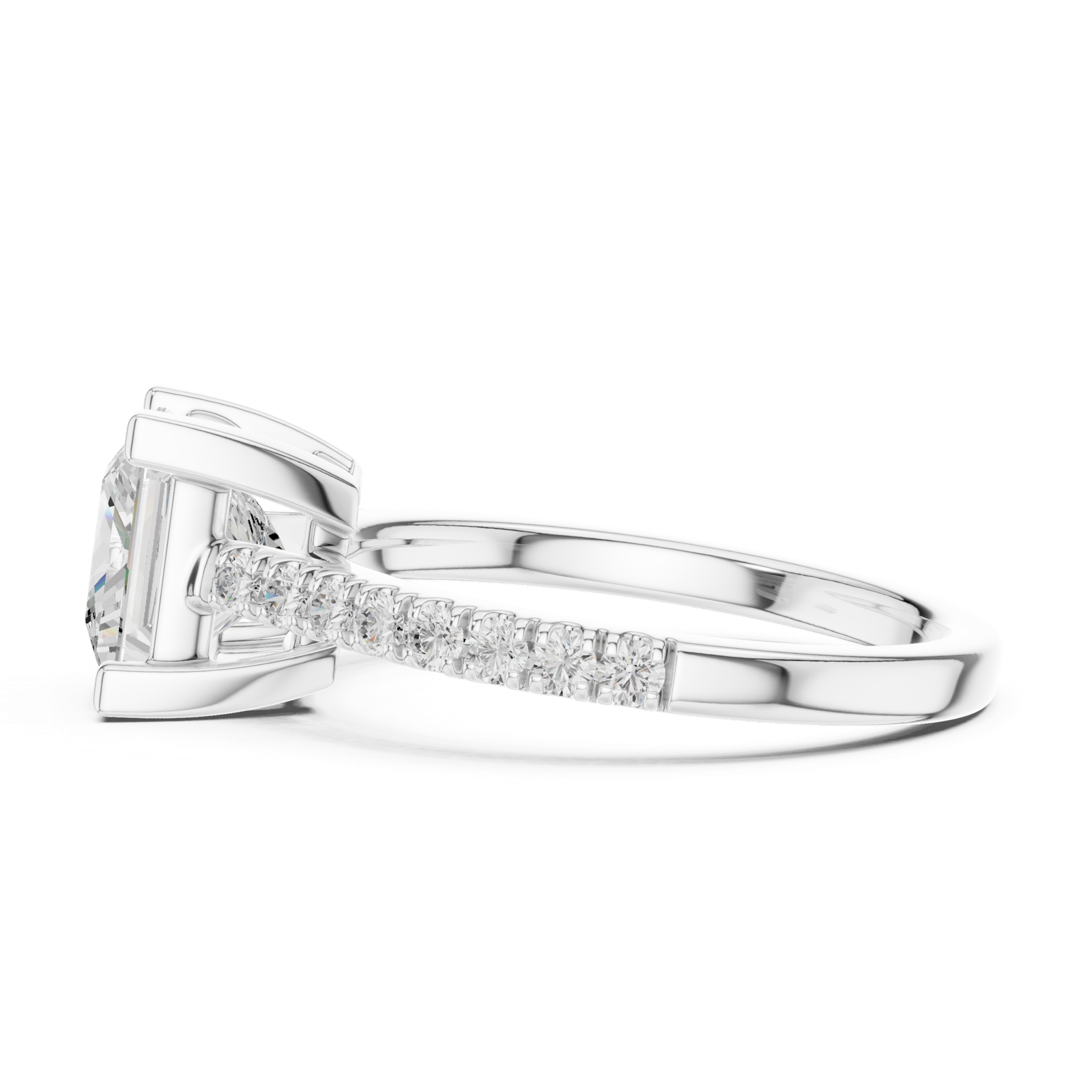 Gold Ring DDLR-880, White Gold, view 3