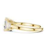 Gold Ring DDLR-038, Asscher center stone, Yellow Gold, view 3