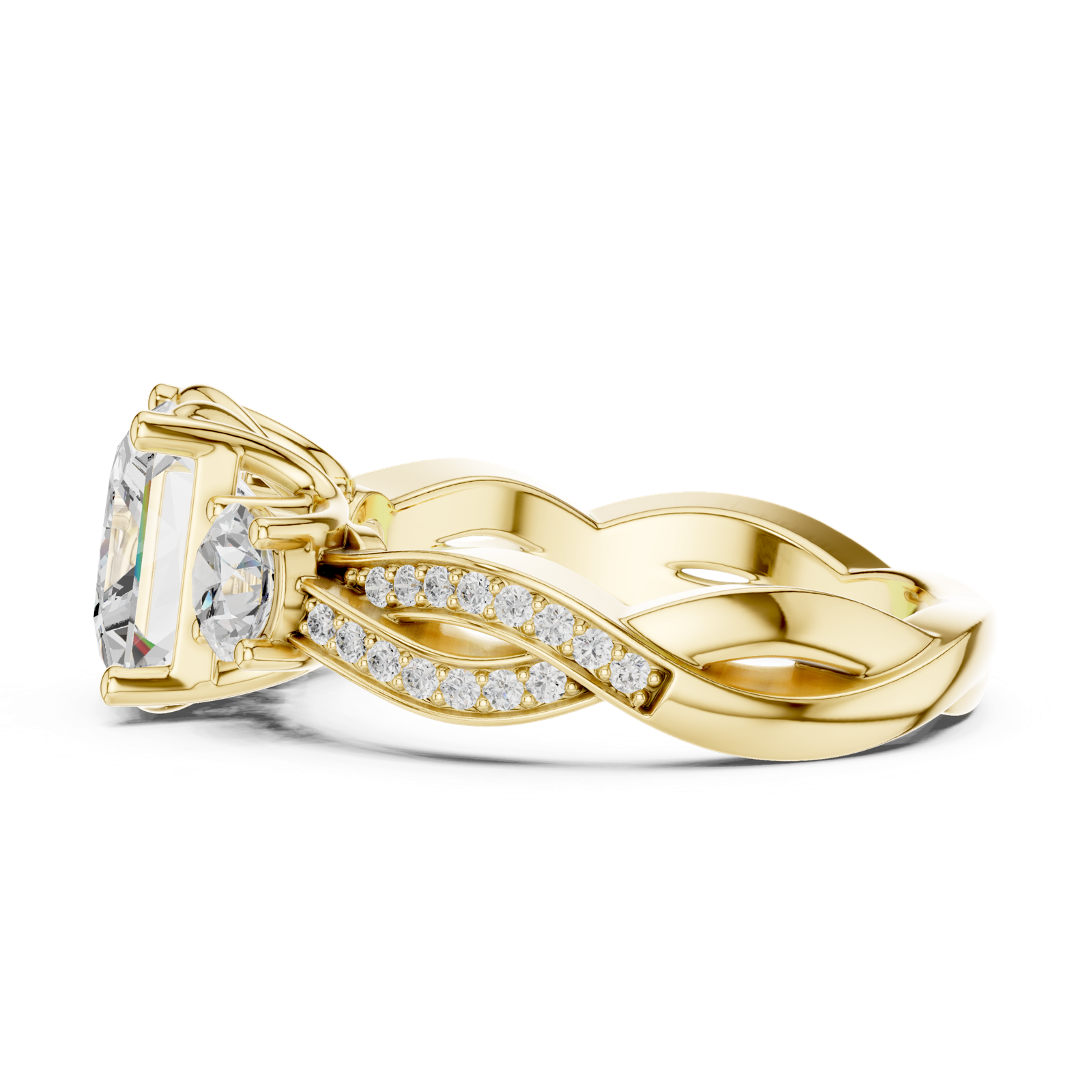 Gold Ring DDLR-268, Yellow Gold, view 3