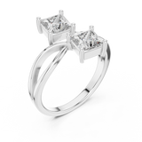 Gold Ring L03-444, White Gold, view 2