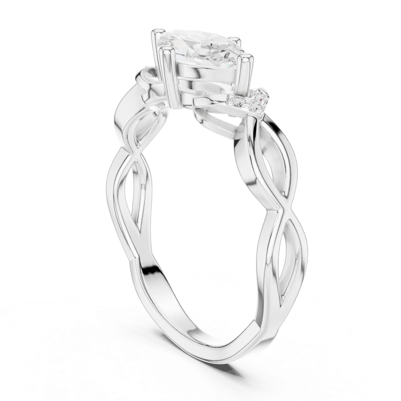 Gold Ring DDLR-510, White Gold