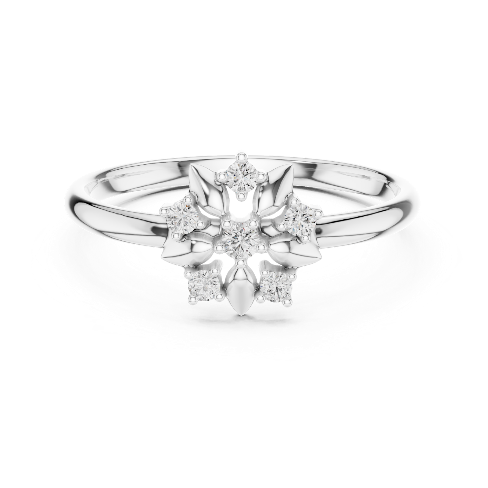 Gold Ring 1 (417), White Gold, view 4