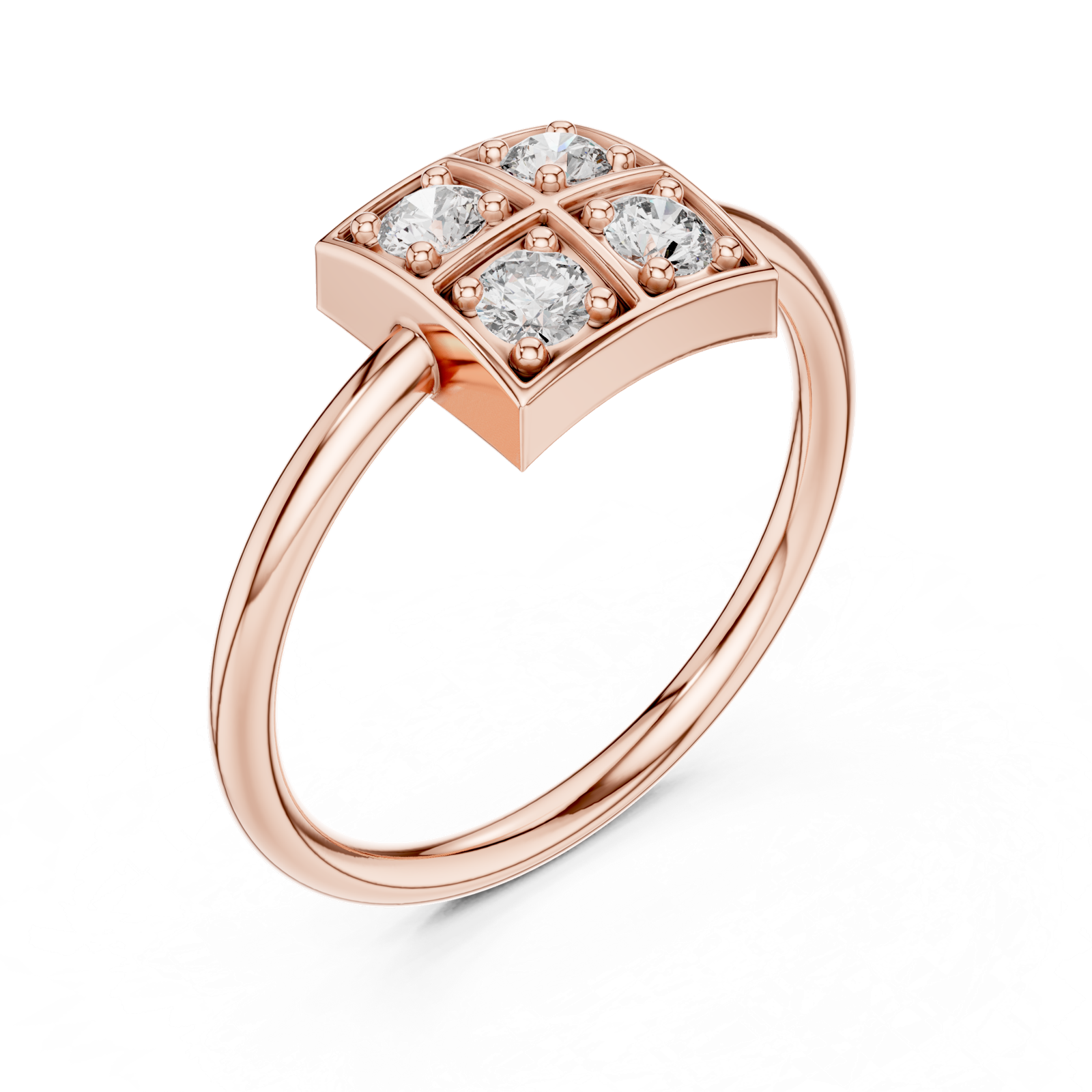 Gold Ring L28-13, Rose Gold, view 2