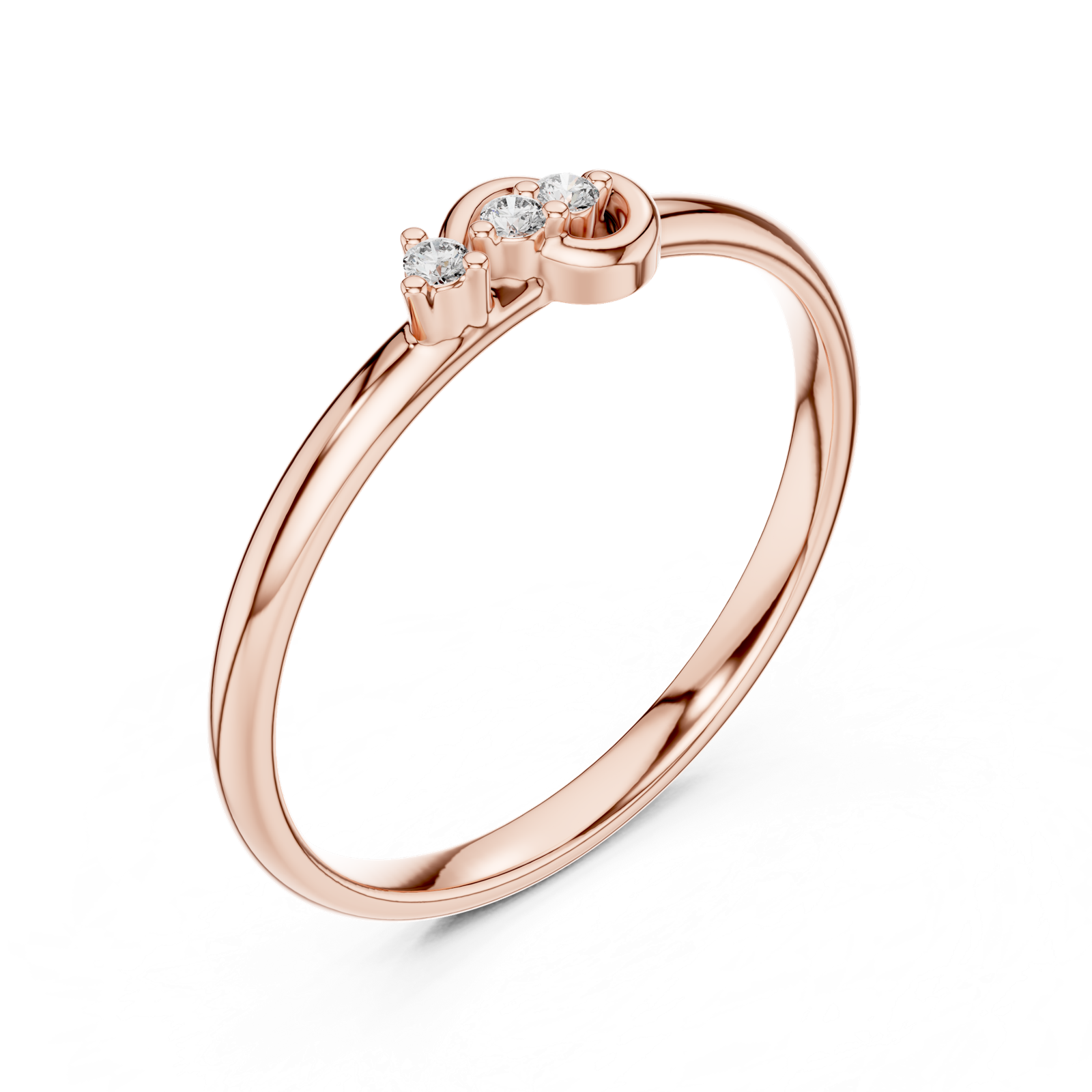 Gold Ring 1 (384), Rose Gold, view 2