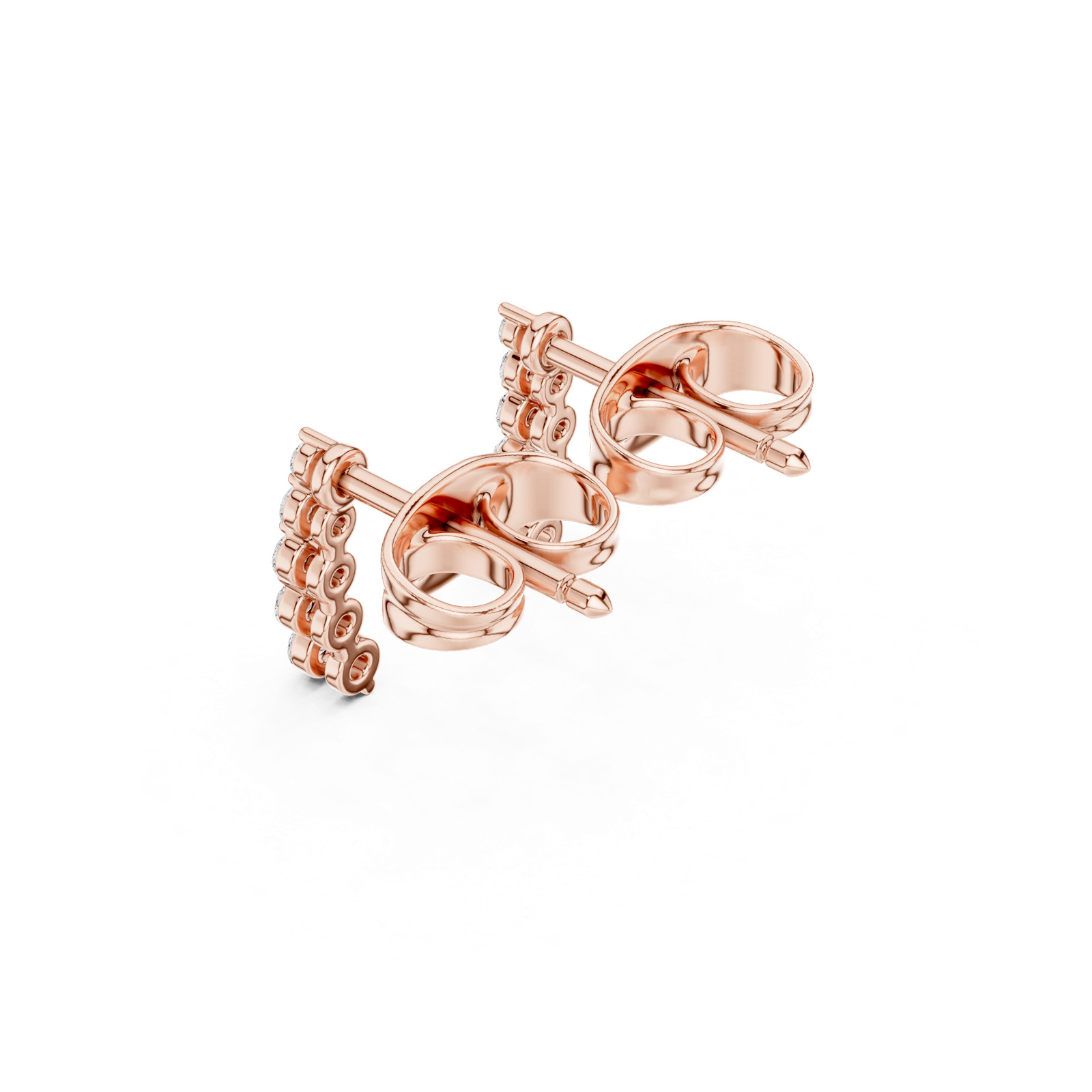 Gold Earrings SBER(32), Rose Gold, view 2