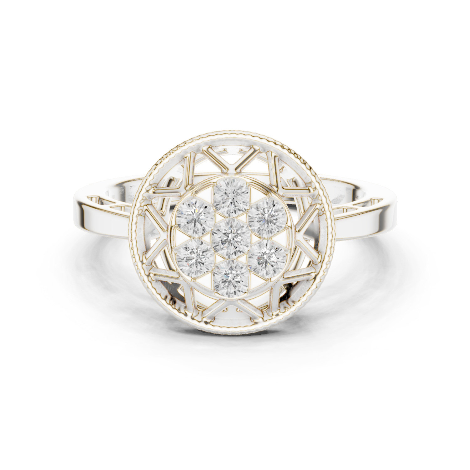 Gold Ring DDLR-689, White Gold