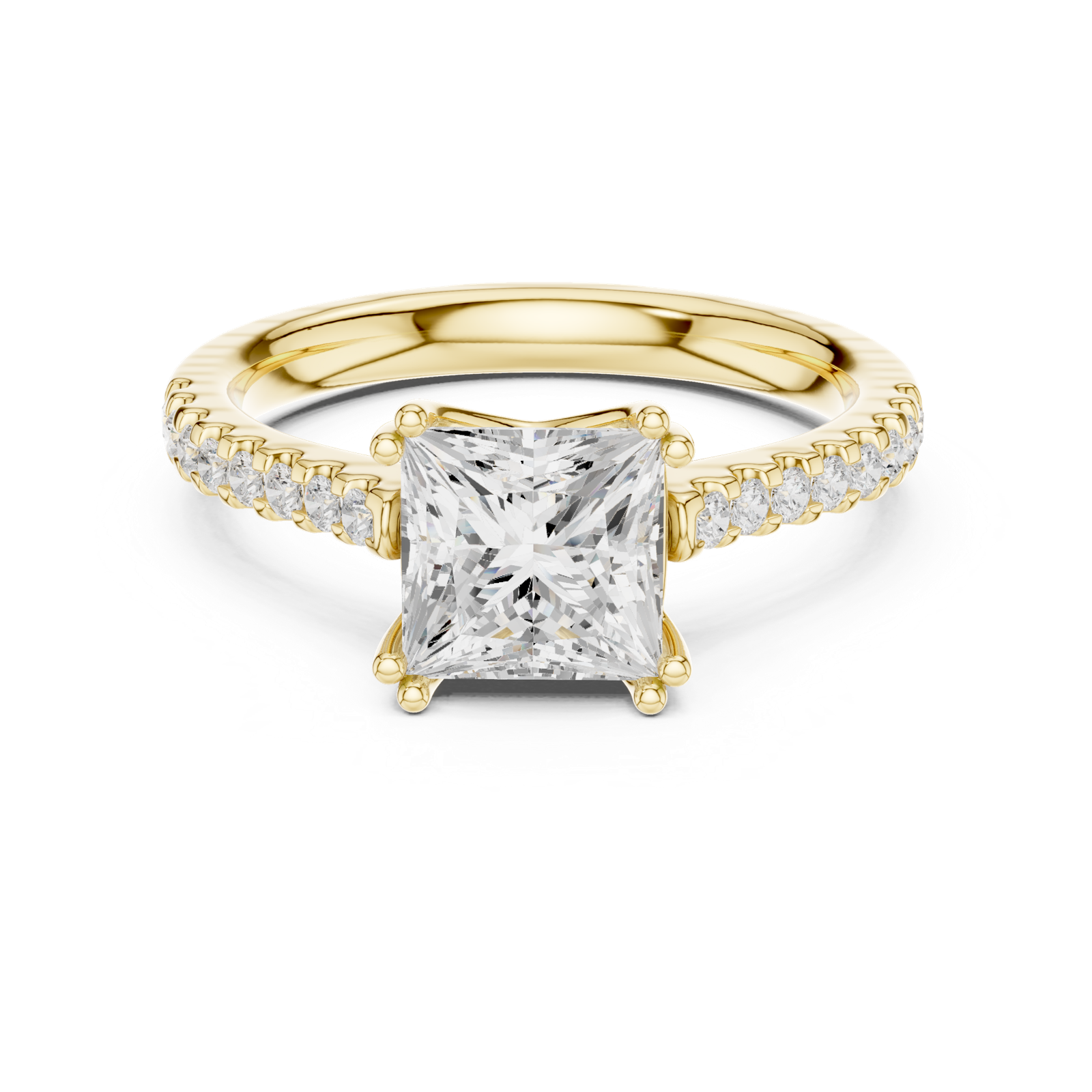 Gold Ring DDLR-735, Yellow Gold, view 4