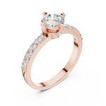 Gold Ring HLR-47, Rose Gold, view 2