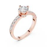 Gold Ring HLR-47, Rose Gold, view 2