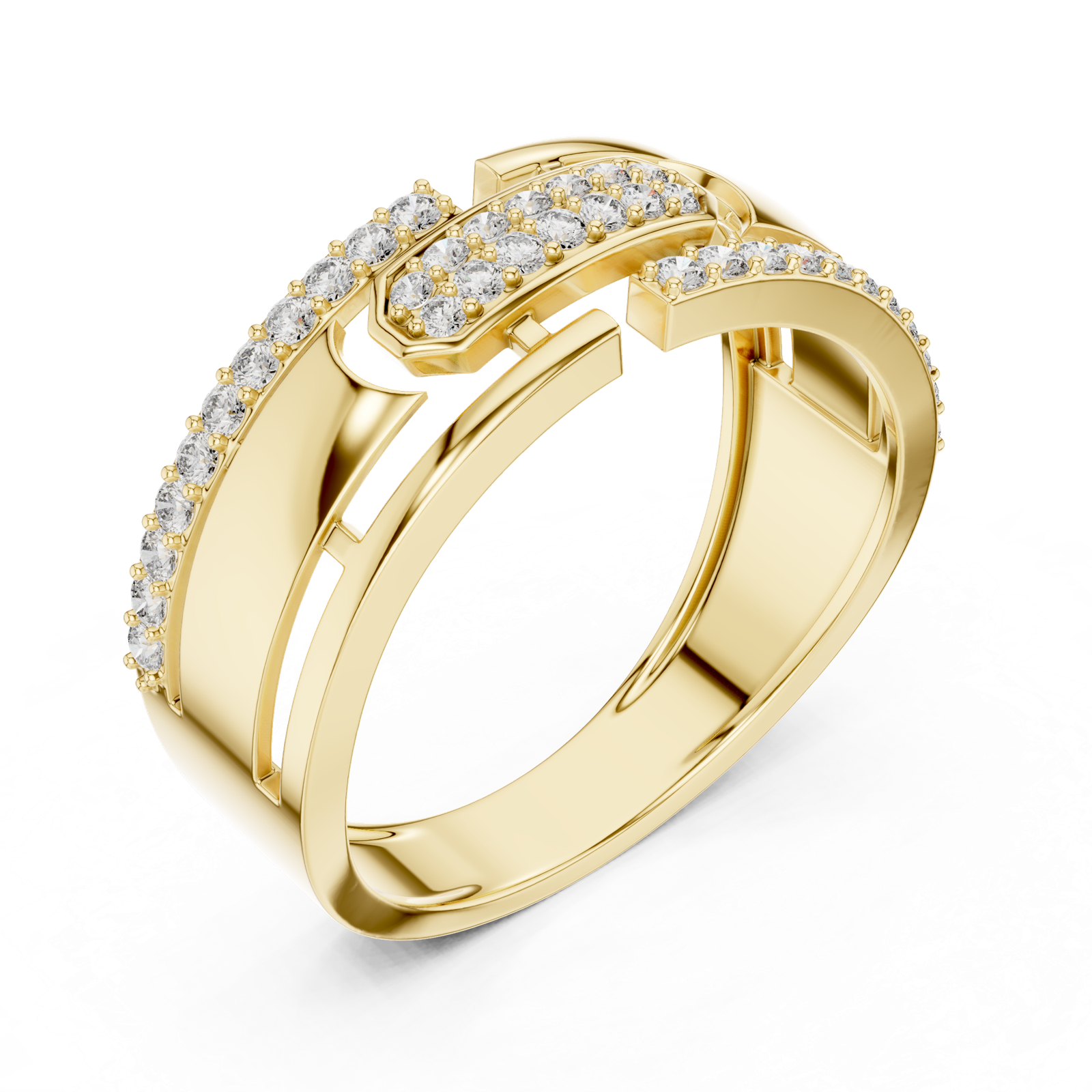 Gold Ring LR-01 (6), Yellow Gold, view 2
