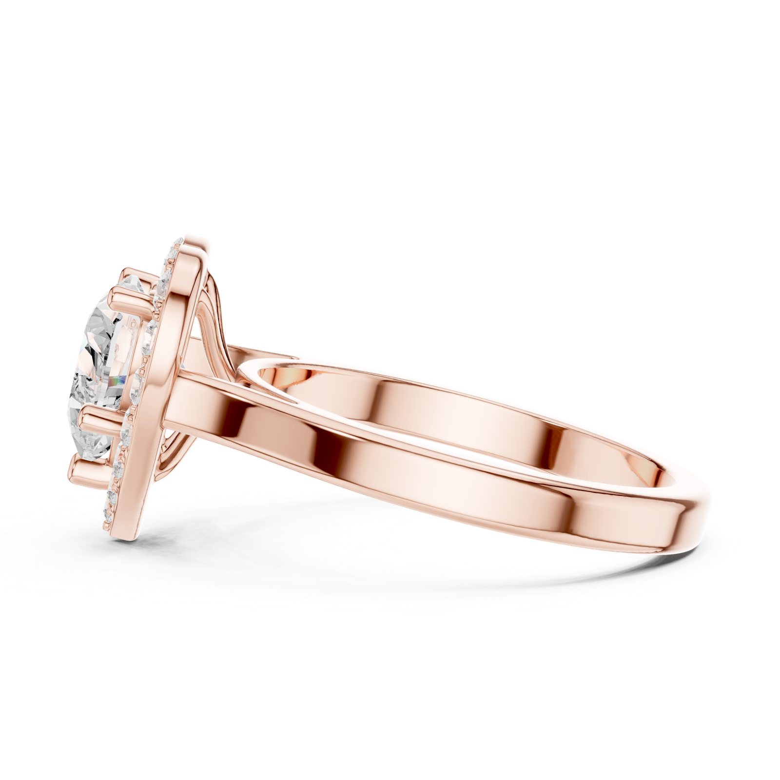 Gold Ring DDLR-360, Rose Gold, view 3