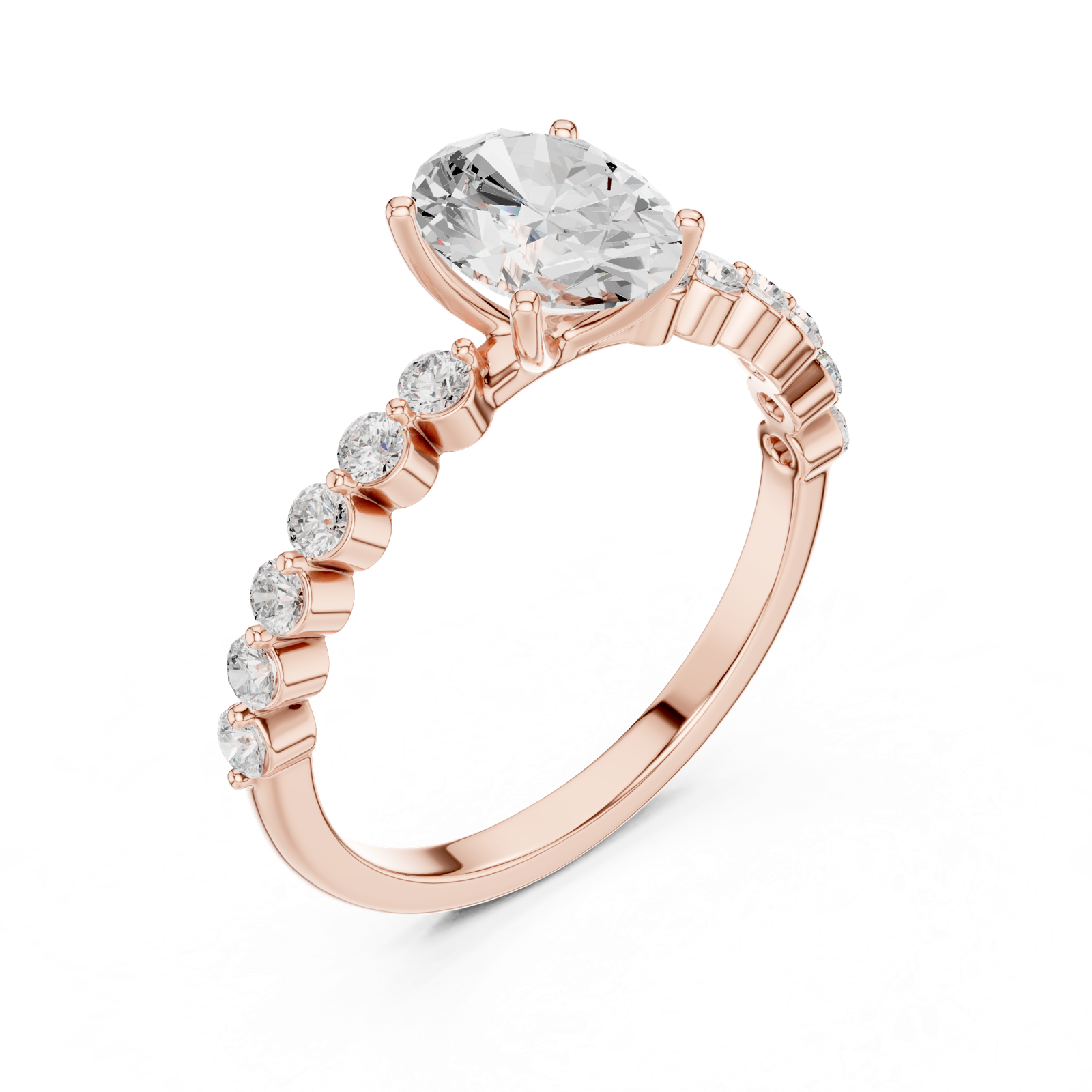 Gold Ring DDLR-1058, Rose Gold, view 2