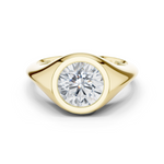 Gold Jewelry L36-4, Round center stone, Yellow Gold