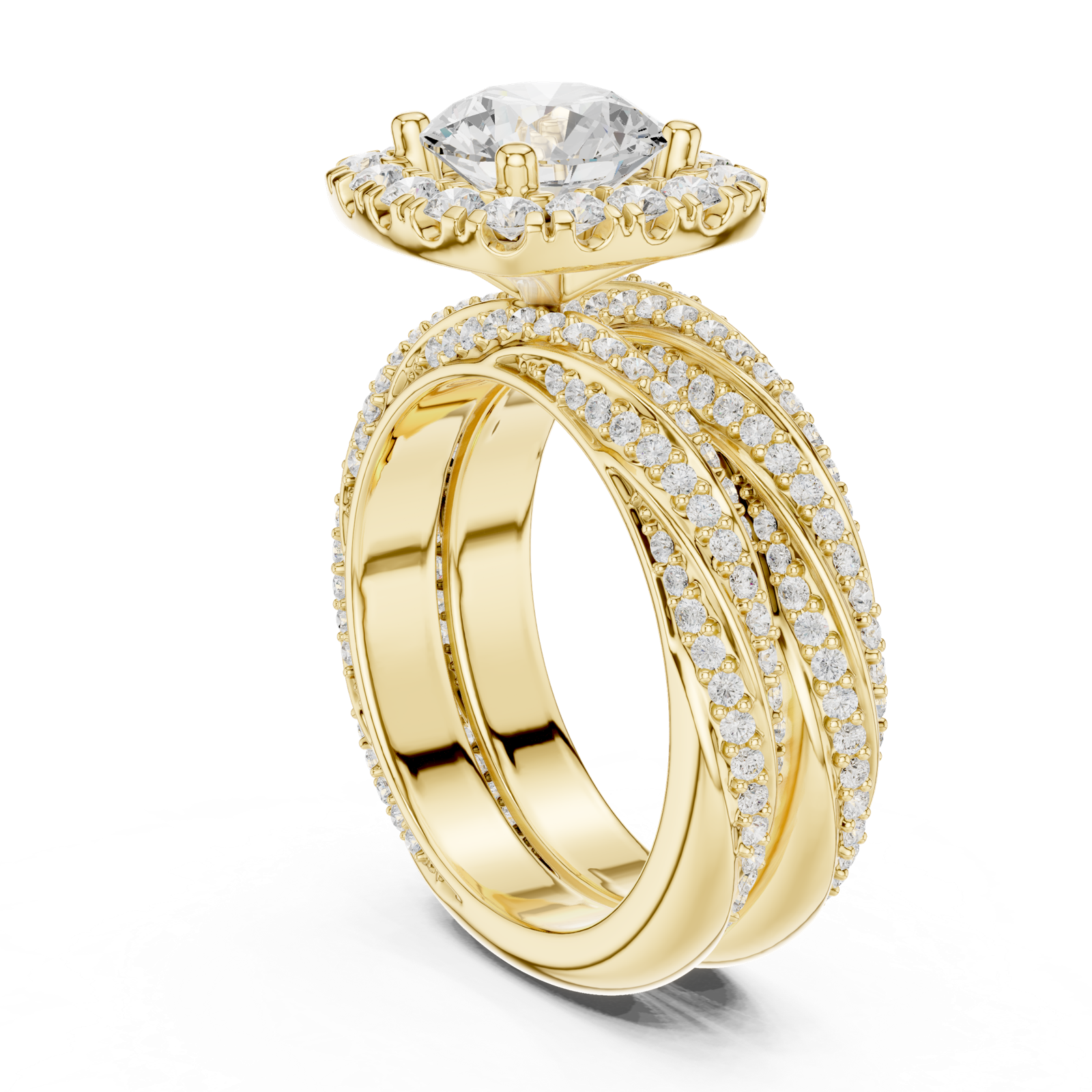 Gold Ring DDLR-293, Yellow Gold, view 1