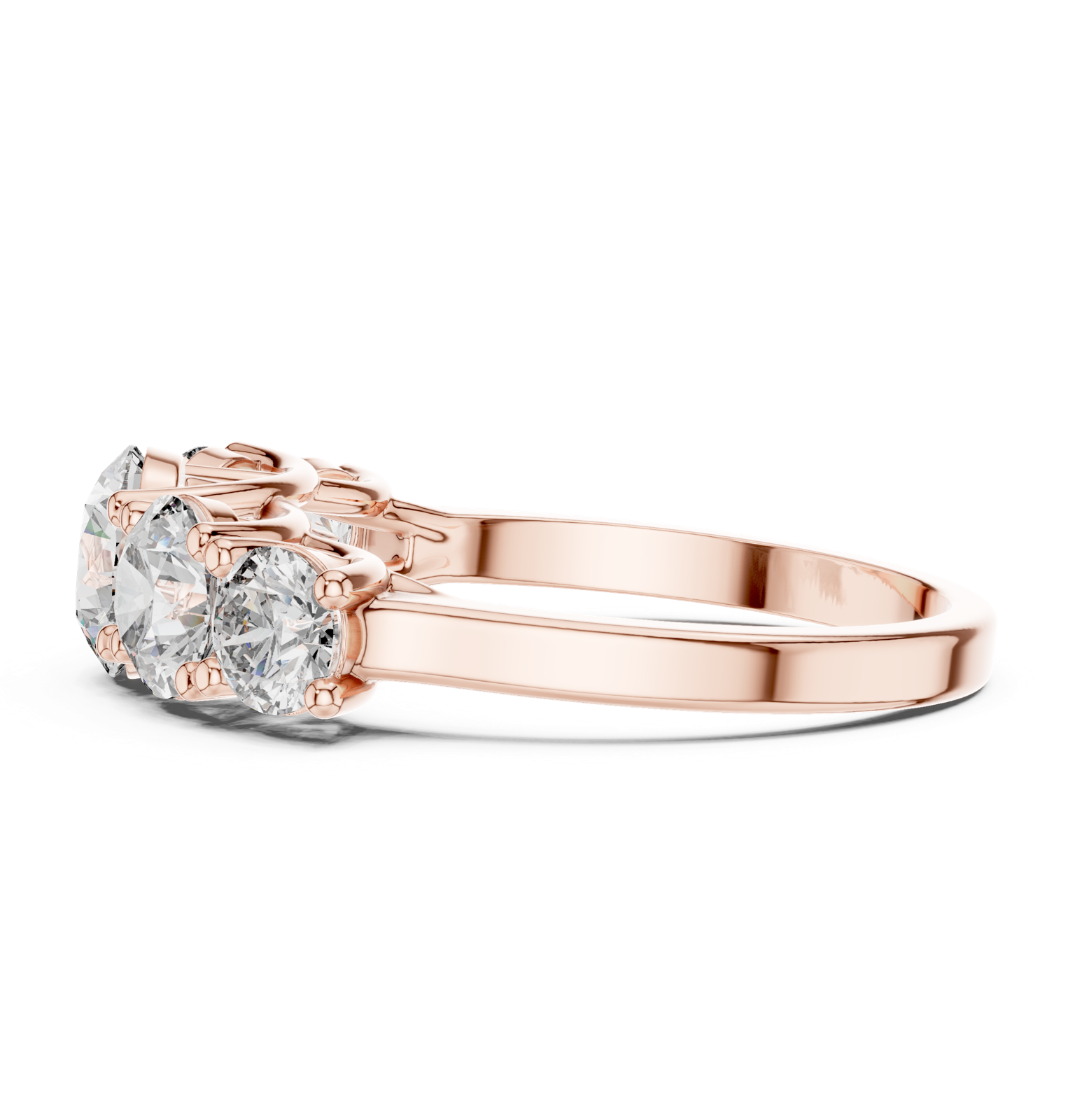 Gold Ring ALR-70, Rose Gold, view 3