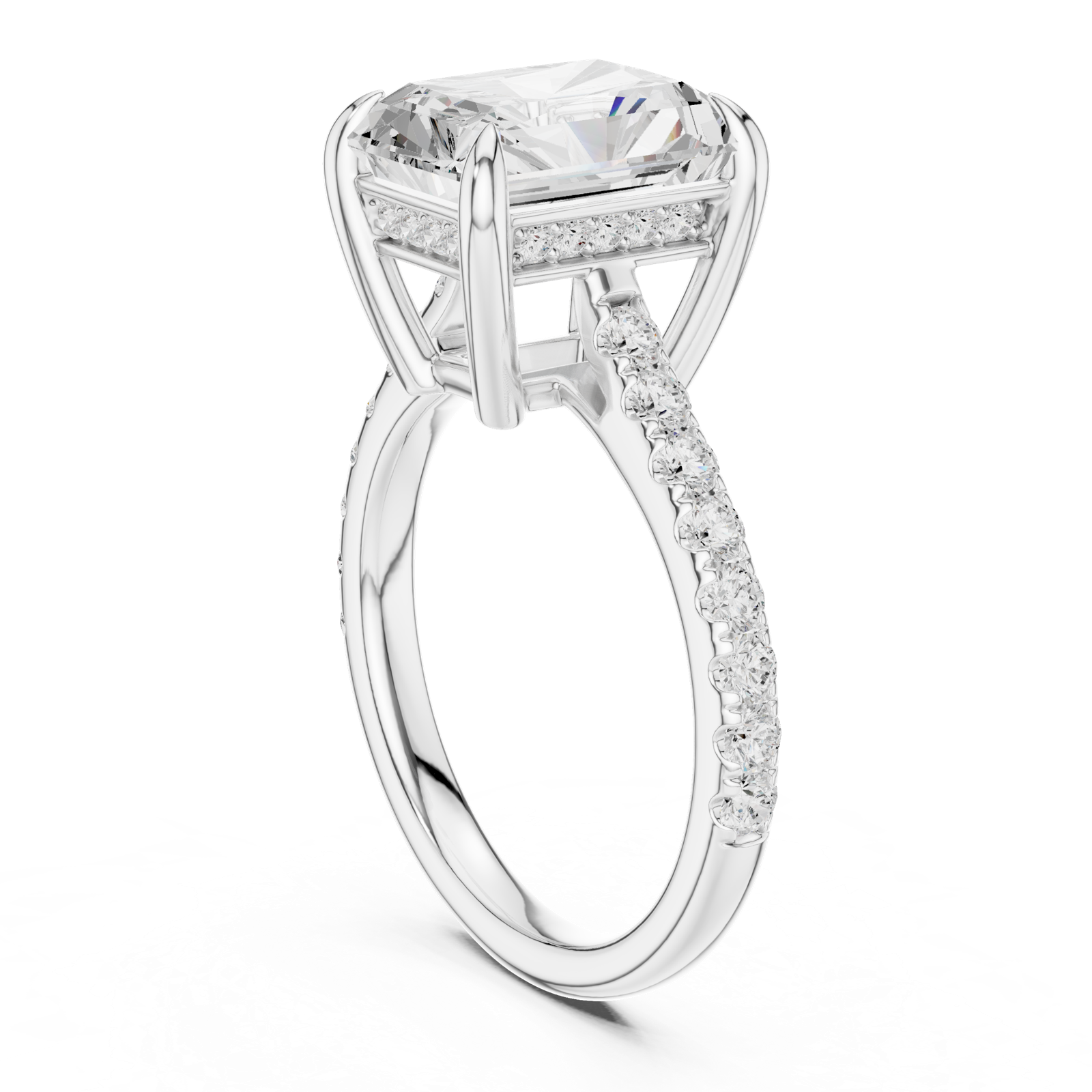 Gold Ring DDLR-1029, White Gold, view 1