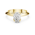 Gold Jewelry L36-8, Pear center stone, Yellow Gold, view 4