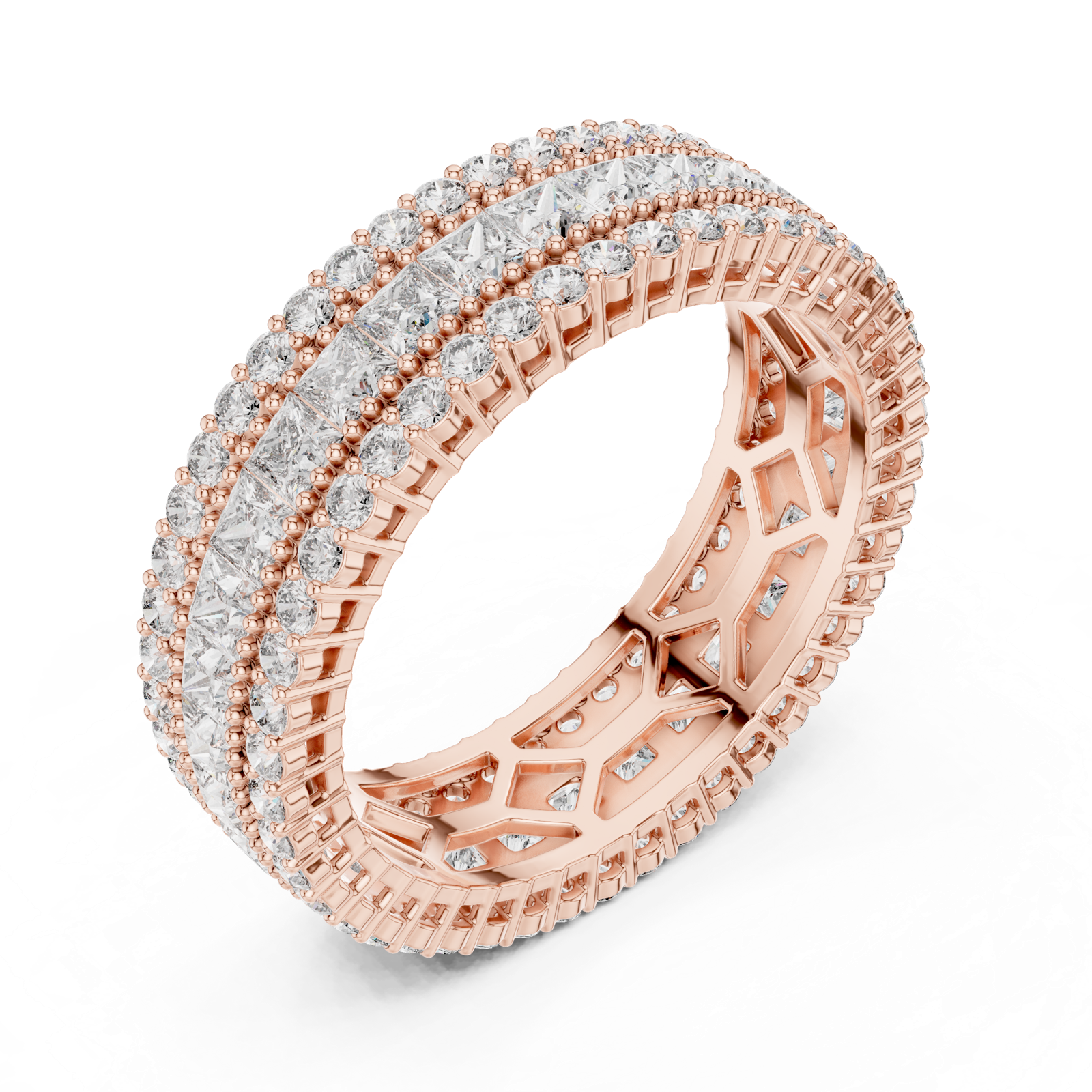 Gold Ring DDLR-225, Rose Gold, view 2