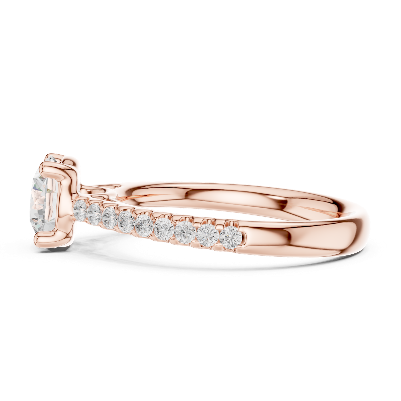 Gold Ring DDLR-631, Rose Gold, view 3