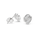 Gold Earrings 9-10022E, White Gold, view 1