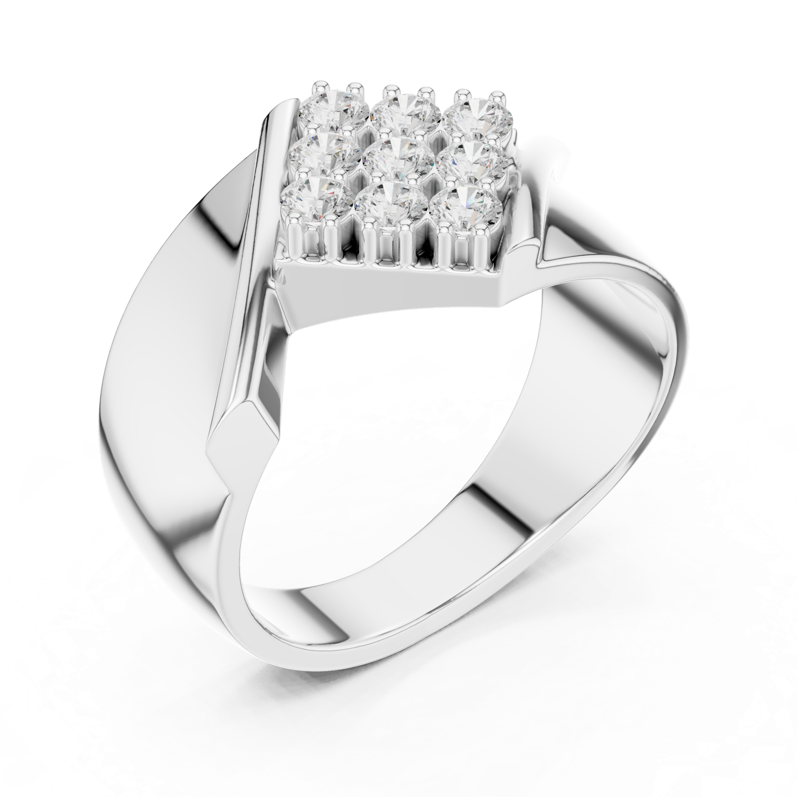 Gold Ring SBMR(17), White Gold, view 2