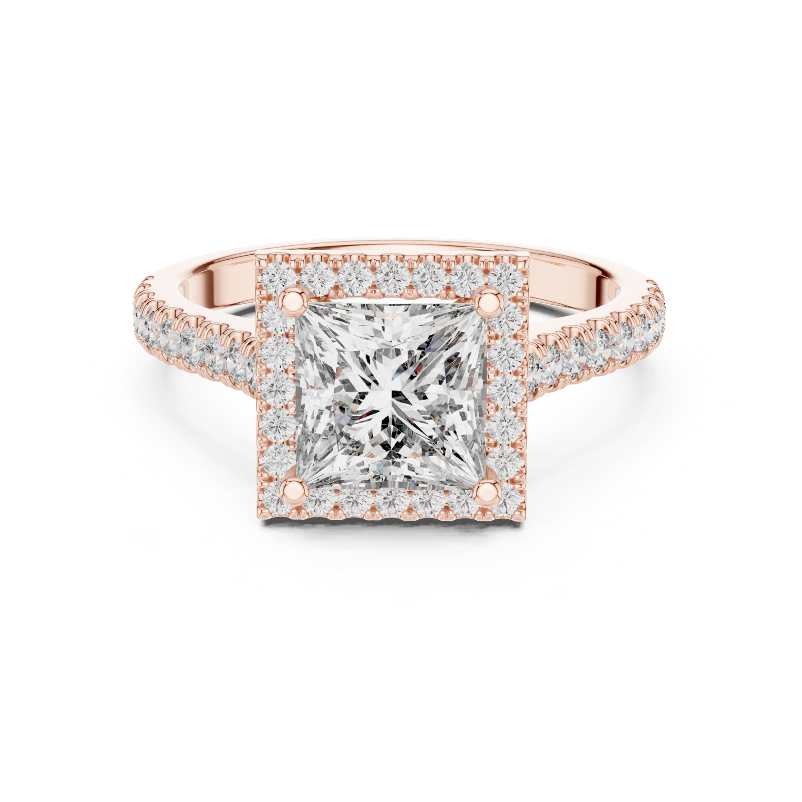 Gold Ring DDLR-154, Rose Gold, view 4