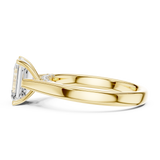 Gold Jewelry, Emerald center stone, Yellow Gold, view 3