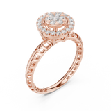 Gold Ring DDLR-754, Rose Gold, view 2