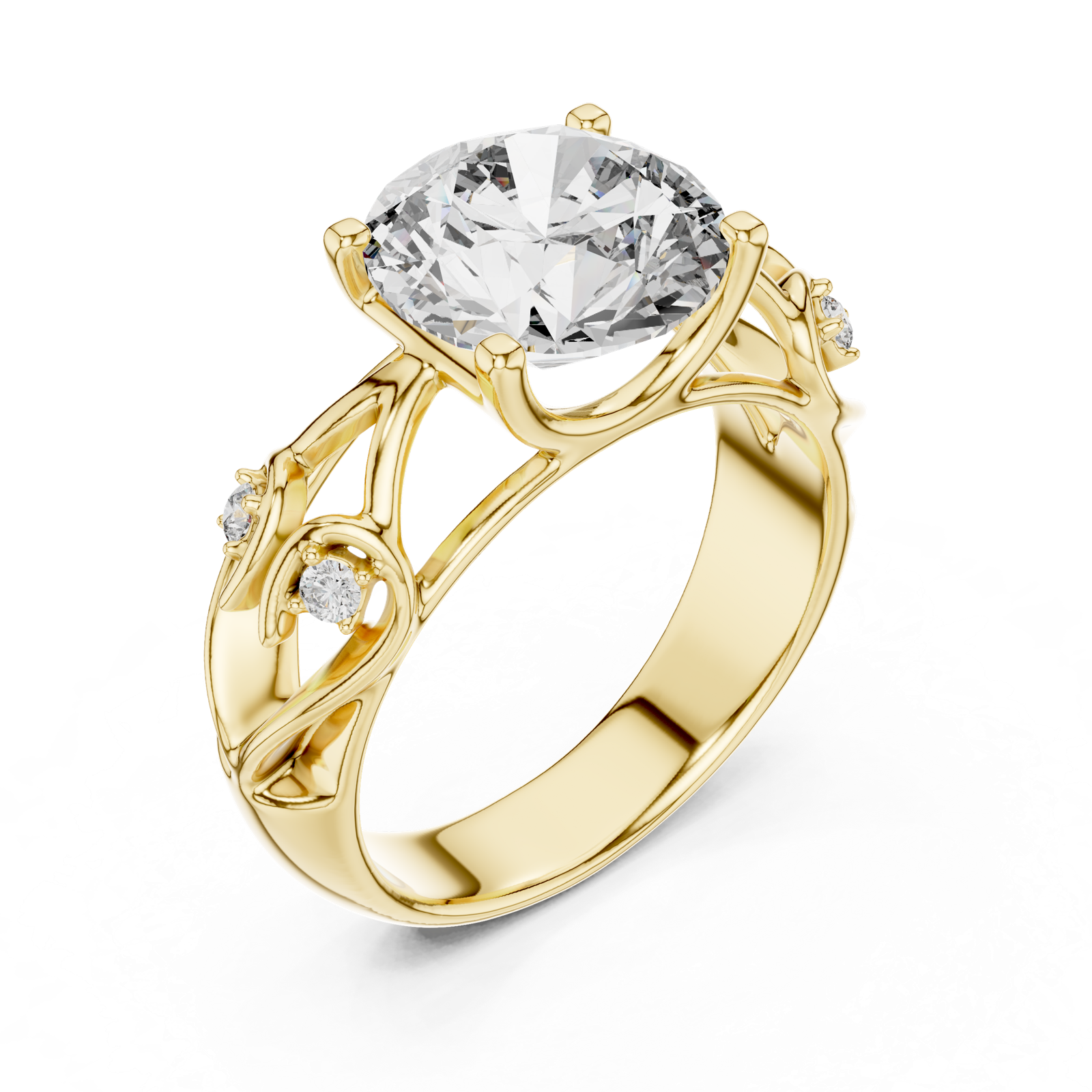 Gold Ring LR-0090, Yellow Gold, view 2