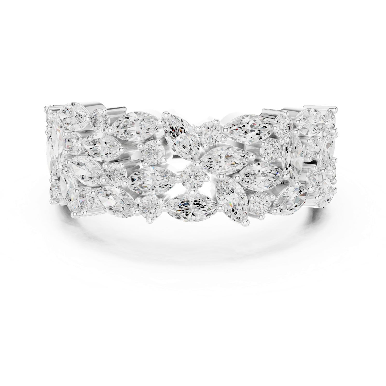 Gold Ring DDLR-394, White Gold, view 4