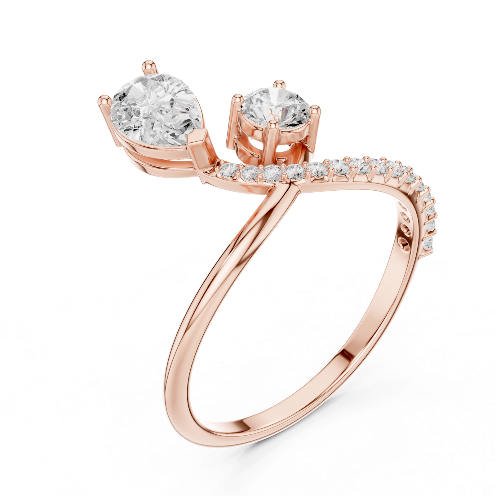 Gold Ring SBWR(59), Rose Gold, view 2