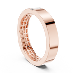 14K Solid Gold Lab Diamond Solitaire Ring, Rose Gold, view 1