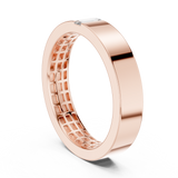14K Solid Gold Lab Diamond Solitaire Ring, Rose Gold, view 1