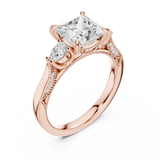 Gold Ring DDLR-1044, Rose Gold, view 2