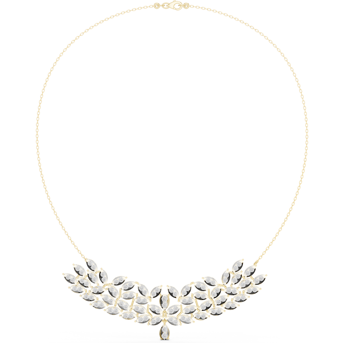 Gold Necklace SBWN (42), Yellow Gold, view 4