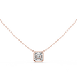 Gold Jewelry, Asscher center stone, Rose Gold