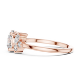 Gold Ring DDLR-153, Rose Gold, view 3