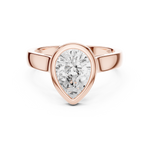 Gold Jewelry L36-3, Pear center stone, Rose Gold, view 4
