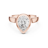Gold Jewelry L36-3, Pear center stone, Rose Gold, view 4