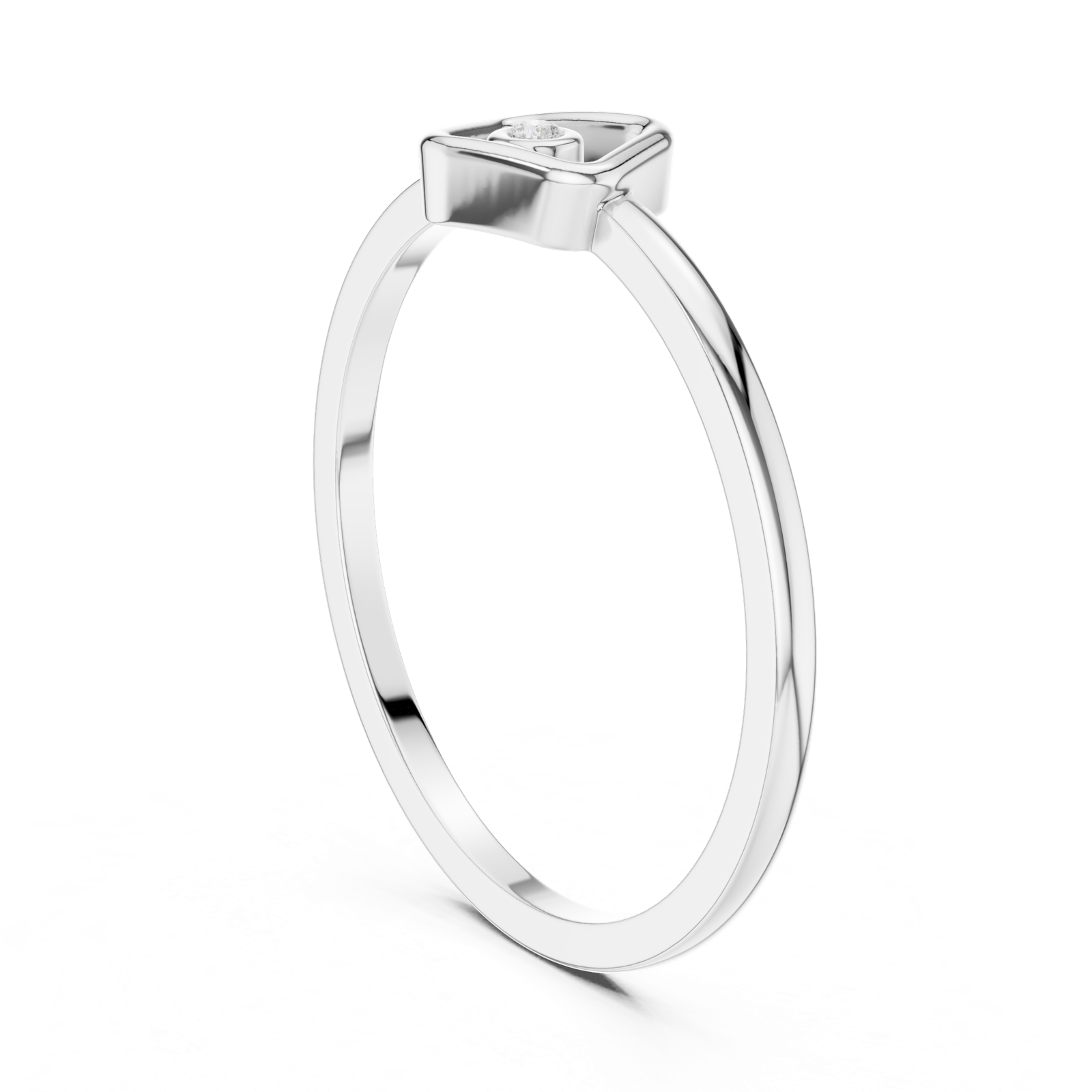 Gold Ring DDLR-740, White Gold, view 1