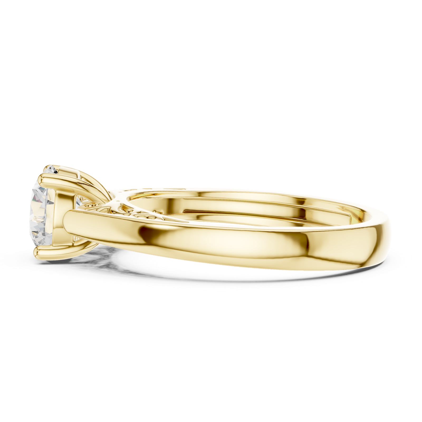 Gold Ring DDLR-815, Yellow Gold, view 3
