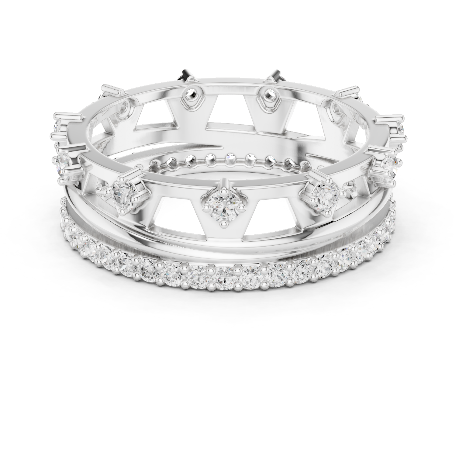 Gold Ring R24, White Gold