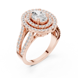 Gold Ring DDLR-348, Rose Gold, view 2