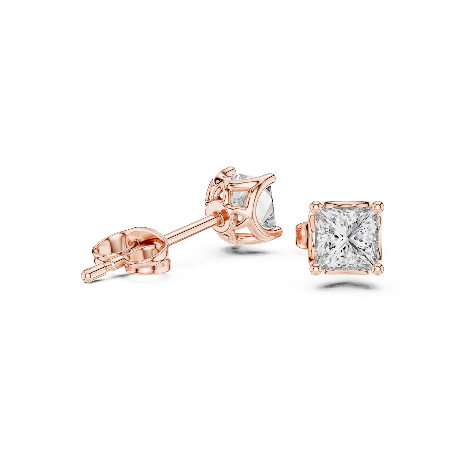 Gold Earrings AER-107, Rose Gold